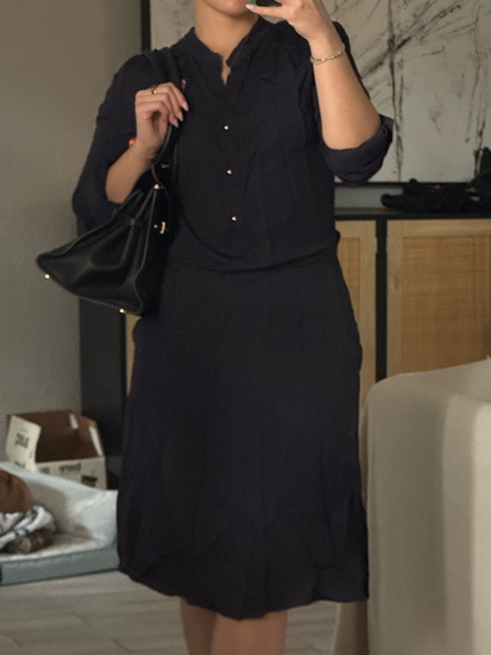 Stella McCartney Navy Midi Dress